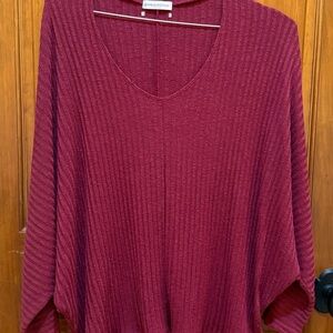 Urban Outfitters Maroon Ribbed Sweater